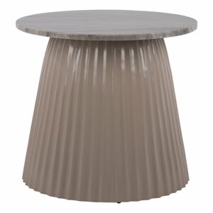 Svetlohnedý mramorový okrúhly konferenčný stolík ø 45 cm Luscious – Leitmotiv