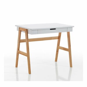 Pracovný stôl s bielou doskou 55x90 cm – Tomasucci