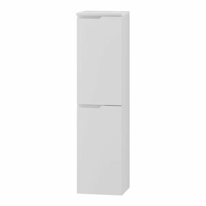 Biela vysoká závesná kúpeľňová skrinka 35x137 cm Nicea – STOLKAR