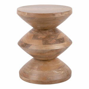 Okrúhly odkladací stolík z mangového dreva ø 35 cm Totem – Leitmotiv