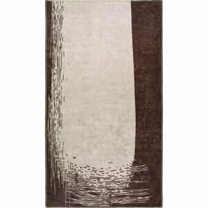 Tmavohnedo-krémový prateľný koberec 230x160 cm - Vitaus