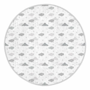 Biely/svetlosivý detský koberec ø 120 cm Comfort – Mila Home