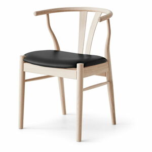 Čierna/v prírodnej farbe kožená jedálenská stolička Freja - Hammel Furniture