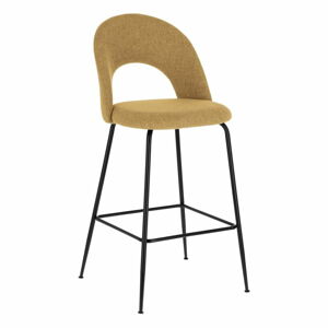 Barové stoličky v súprave 4 ks v horčicovej farbe (výška sedadla 63 cm) Mahalia – Kave Home