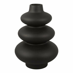 Čierna keramická váza Karlsson Circles, výška 28,5 cm
