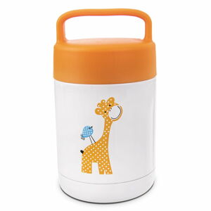Biela/oranžová detská termoska 480 ml Žirafa – Orion