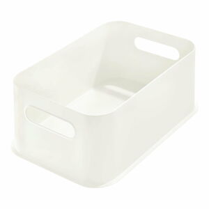 Biely úložný box iDesign Eco Handled, 21,3 x 30,2 cm