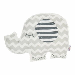 Sivý detský vankúšik s prímesou bavlny Mike & Co. NEW YORK Pillow Toy Elephant, 34 x 24 cm
