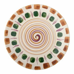 Zelený/hnedý kameninový tanier ø 27 cm Shama – Bloomingville