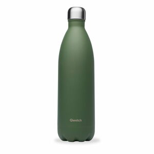 Zelená cestovná nerezová fľaša 1 l Granite - Qwetch