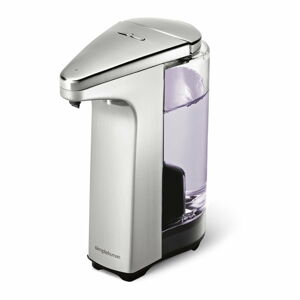 Sivý automatický kovový dávkovač mydla 237 ml - simplehuman