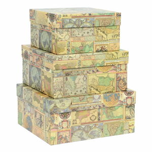 Darčekové škatule v súprave 3 ks Maps – Kartos