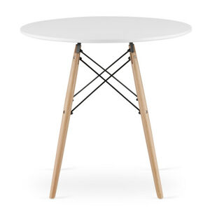 Jedálenský stôl TODI 80 cm - dub/biela