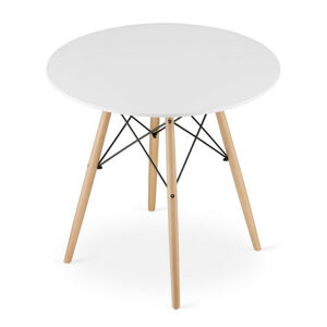 Jedálenský stôl TODI 90 cm - dub/biela