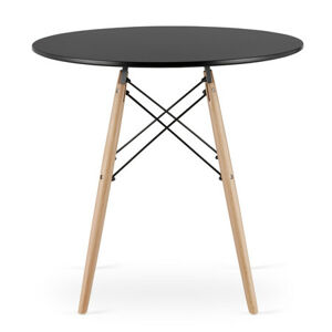 Jedálenský stôl TODI 80 cm - dub/čierna