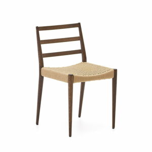 Hnedé/v prírodnej farbe jedálenské stoličky v súprave 2 ks z dubového dreva Analy – Kave Home