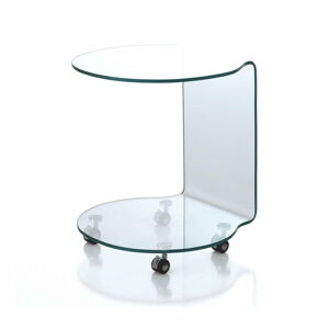 Sklenený okrúhly odkladací stolík ø 50 cm – Tomasucci