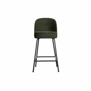 Tmavozelená zamatová barová stolička 89 cm Vogue – BePureHome