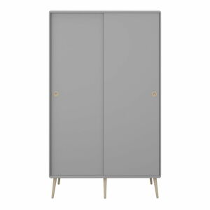 Sivá šatníková skriňa s posuvnými dverami 113x190 cm Softline - Tvilum