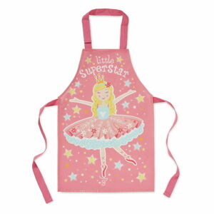 Ružová bavlnená detská zástera Cooksmart ® Little Super Star