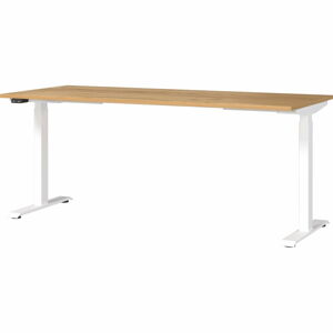 Pracovný stôl s elektricky nastaviteľnou výškou s doskou v dubovom dekore 80x180 cm Jet – Germania