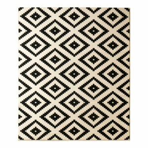 Krémovo-čierny koberec Hanse Home Hamla Diamond, 80 × 150 cm