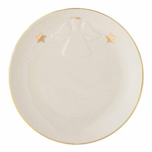 Biely dezertný kameninový tanier s vianočným motívom ø 16 cm Starry – Bloomingville