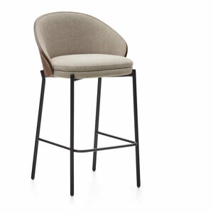 Hnedé/béžové barové stoličky v súprave 2 ks (výška sedadla 65 cm) Eamy – Kave Home