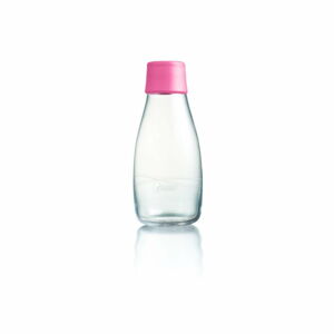 Fuchsiová sklenená fľaša ReTap s doživotnou zárukou, 300 ml