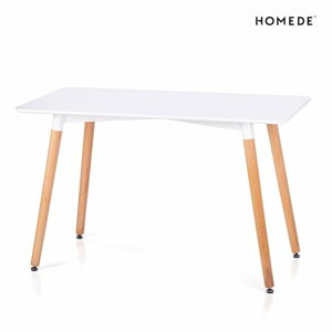 Jedálenský stôl s bielou doskou 80x120 cm Elle – Homede