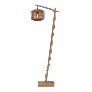 Stojacia lampa v prírodnej farbe s ratanovým tienidlom (výška  150 cm) Tanami – Good&Mojo