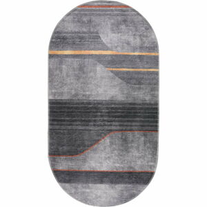 Sivý umývateľný koberec 120x180 cm Oval – Vitaus