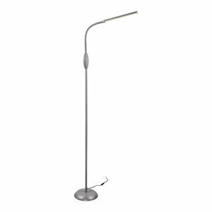 Sivá LED stojacia lampa (výška  145 cm) Toro – Trio