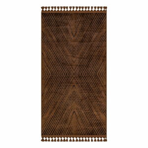 Hnedý umývateľný koberec 120x80 cm - Vitaus