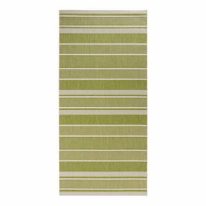 Zelený vonkajší koberec NORTHRUGS Strap, 80 x 200 cm