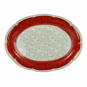 Porcelánový tanier s vianočným motívom Brandani Connubio, dĺžka 40 cm