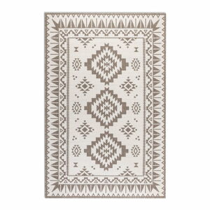 Hnedý/krémovobiely vonkajší koberec 80x150 cm Gemini – Elle Decoration
