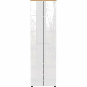 Biela prírodná šatníková skriňa v dekore duba 60x198 cm Aledo - Germania