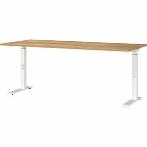 Pracovný stôl s nastaviteľnou výškou s doskou v dubovom dekore 80x180 cm Downey – Germania