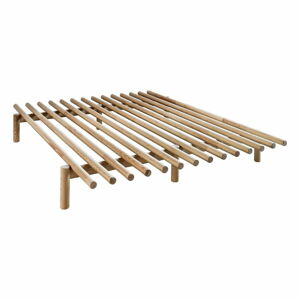 Dvojlôžková posteľ z borovicového dreva Karup Design Pace Natural, 180 x 200 cm
