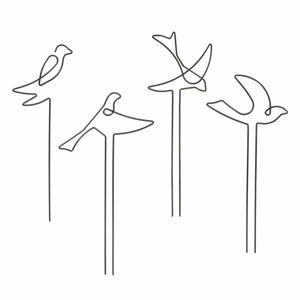Kovová podpora rastlín 4 ks Bird – Esschert Design
