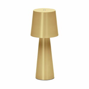 LED stolová lampa so stmievačom v zlatej farbe s kovovým tienidlom (výška  25 cm) Arenys – Kave Home