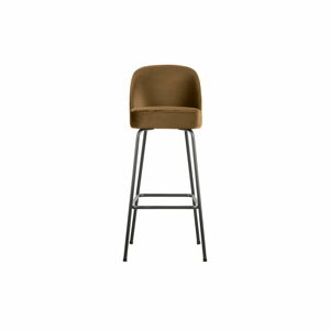 Zamatová barová stolička v horčicovej farbe 103 cm Vogue – BePureHome