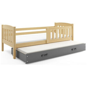 Detská posteľ KUBUS s výsuvnou posteľou 80x190 cm - borovica Šedá