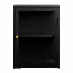 Čierna kovová vitrína 45x60 cm Carmel - Unique Furniture
