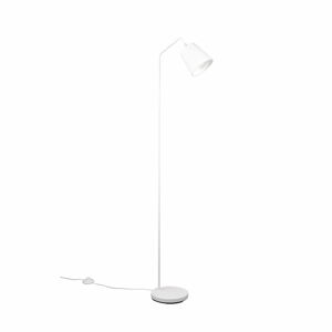 Biela stojacia lampa s textilným tienidlom (výška  148 cm) Buddy – Trio