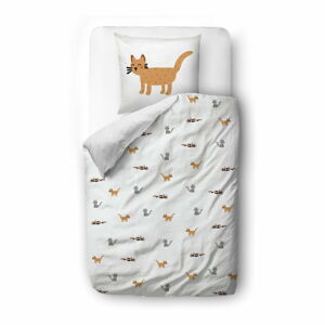 Detská obliečka na jednolôžko z bavlneného saténu 135x200 cm Cats – Butter Kings