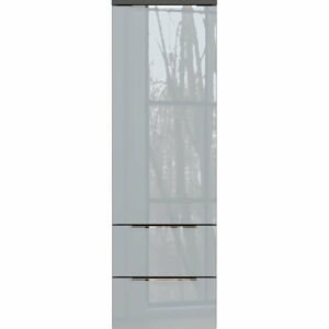 Sivá vysoká/závesná kúpeľňová skrinka 36x111 cm Vasio – Germania