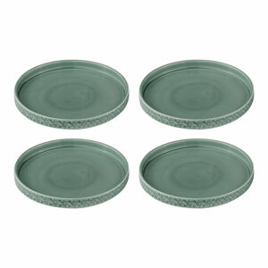 Tyrkysovomodré dezertné porcelánové taniere v súprave 4 ks ø 20 cm Heath Jade – Ladelle