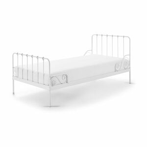 Biela kovová detská posteľ Vipack Alice, 90 × 200 cm